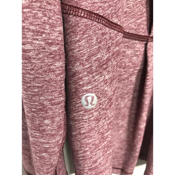 Lululemon Womens Warm Your Core Running Burgundy Pullover Ruffle Athletic Comfy - Picture 11 of 12